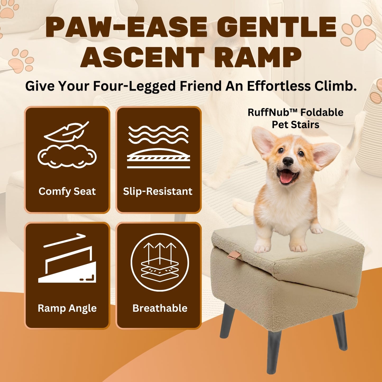 RuffNub™ Foldable Pet Stairs