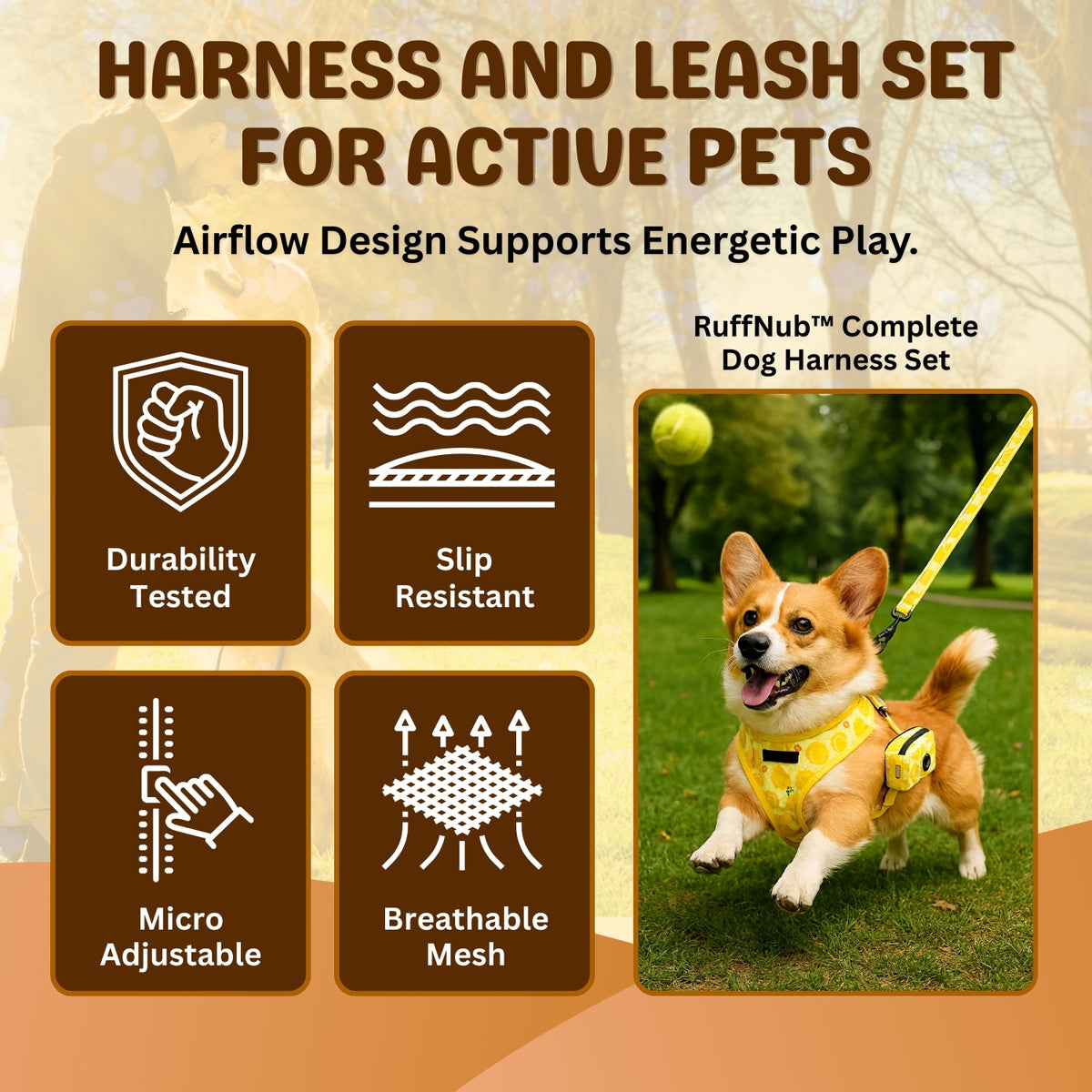RuffNub™ Complete Dog Harness Set