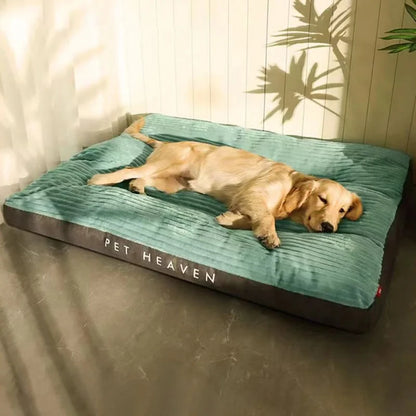Large Dog Bed Soft Thicken Corduroy Pet Sleeping Mat Non-slip  Pet Kennel Winter Warm Detachable Dogs Sofa Pet Supplies Pet beds