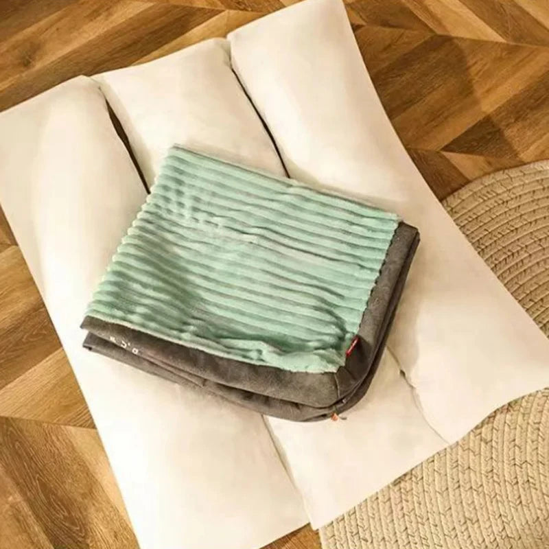 Large Dog Bed Soft Thicken Corduroy Pet Sleeping Mat Non-slip  Pet Kennel Winter Warm Detachable Dogs Sofa Pet Supplies Pet beds